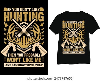 Hunting T-shirt- Hunting Shirts- Hunter retro vintage deer hunting t-shirt design- Deer hunting T-shirt design