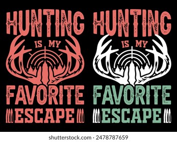 Hunting T-shirt- Hunting Shirts- Hunter retro vintage deer hunting t-shirt design- Deer hunting T-shirt design