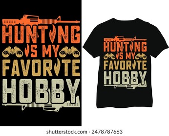 Hunting T-shirt- Hunting Shirts- Hunter retro vintage deer hunting t-shirt design- Deer hunting T-shirt design