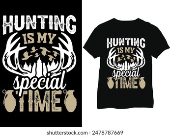 Hunting T-shirt- Hunting Shirts- Hunter retro vintage deer hunting t-shirt design- Deer hunting T-shirt design