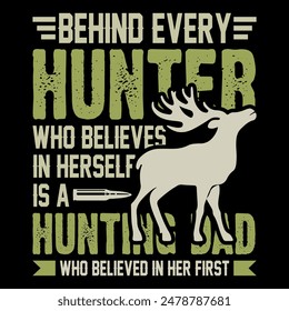 Hunting T-shirt- Hunting Shirts- Hunter retro vintage deer hunting t-shirt design- Deer hunting T-shirt design