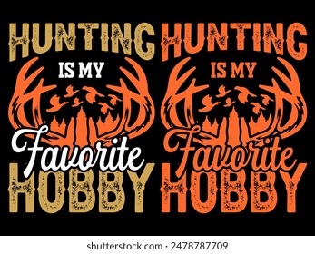 Hunting T-shirt- Hunting Shirts- Hunter retro vintage deer hunting t-shirt design- Deer hunting T-shirt design