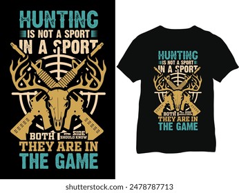 Hunting T-shirt- Hunting Shirts- Hunter retro vintage deer hunting t-shirt design- Deer hunting T-shirt design