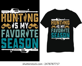 Hunting T-shirt- Hunting Shirts- Hunter retro vintage deer hunting t-shirt design- Deer hunting T-shirt design