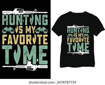 Hunting T-shirt- Hunting Shirts- Hunter retro vintage deer hunting t-shirt design- Deer hunting T-shirt design