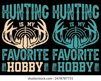 Hunting T-shirt- Hunting Shirts- Hunter retro vintage deer hunting t-shirt design- Deer hunting T-shirt design