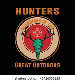 A Hunting T-shirt vector design 