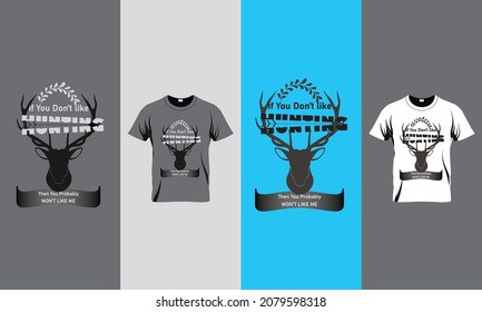 Hunting t-shirt vector design in ai