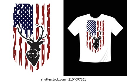 Hunting T-Shirt, Hunting Vector graphic for t shirt. Vector graphic, typographic poster or t-shirt. Hunting style background.