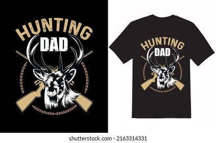 Hunting T-Shirt Vector for Happy Fathers Day