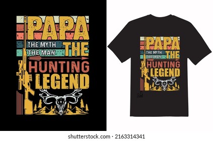 Hunting T-Shirt Vector for Happy Fathers Day