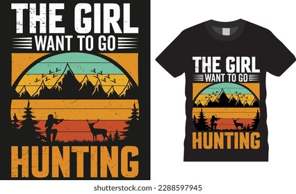 Plantilla de imágenes vectoriales de diseño de camisetas tipográficas de caza. Cazando Lover, Lover al aire libre grunge Deer rifle camiseta vectorial de montaña vectores. Diseño de caza listo para el afiche gráfico Vector de prendas de vestir personalizado de ciervo.