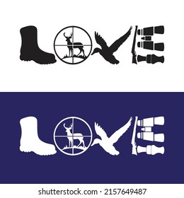 Hunting Typography Design for printing 