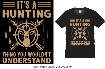 Hunting typography design. Hunting T-Shirt. Hunting Vector graphic for t shirt. Unique HUNTING Design, 