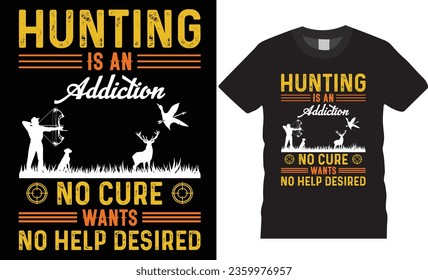 Hunting typography design. Hunting T-Shirt. Hunting Vector graphic for t shirt. Unique HUNTING Design, 