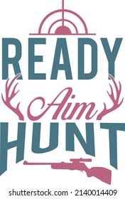 Hunting Typography  logo design 2022