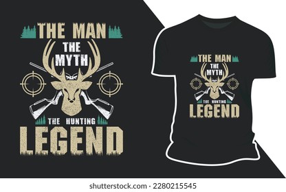 Hunting Vector Custom T shirt Apparel Design Illustration for man and women