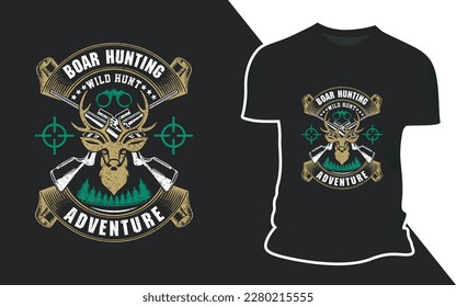 Caza Vector Camiseta Camiseta Personalizada Diseño Ilustración para hombres y mujeres