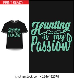Hunting - Vector graphics typographic design for poster, label, badge, logo, icon or t-shirt