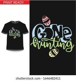 Hunting - Vector graphics typographic design for poster, label, badge, logo, icon or t-shirt