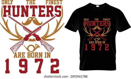 Jagen von Vektorgrafiken und Typografie-T-Shirt-Design