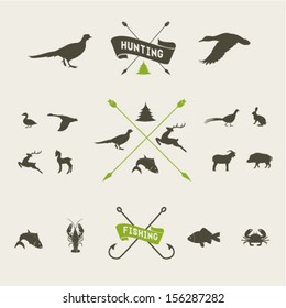 Hunting Vector Icon Set