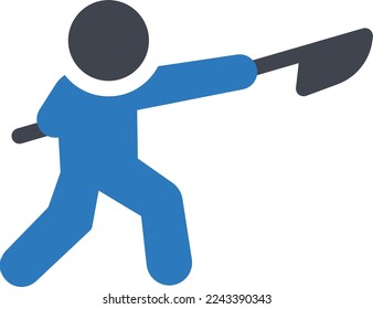 ilustración de Vector de caza en un fondo transparente. Símbolos de calidad superior. Iconos vectoriales de glifos para diseño de conceptos y gráficos. 
