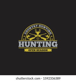 Hunting vector logo Badge design 