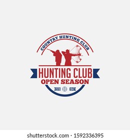 Hunting vector logo Badge design 