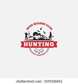 Hunting vector logo Badge design 