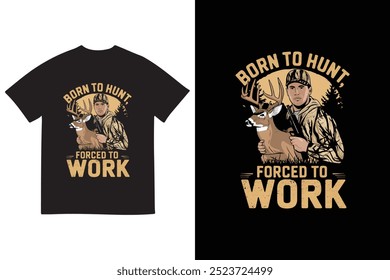 hunting vector T shirt design template style   