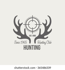 Hunting Vintage Vector Emblems, Icons and Badges. Vector Illustration 