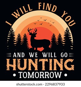 Hunting vintages tshirt design vector design 
