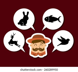 hunting zone design, vector illustration eps10 graphic 