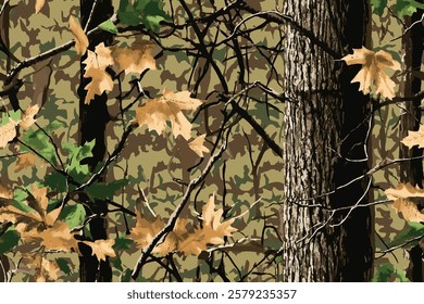 Hunting-Ready Real Tree Camouflage with Natural Woodland Tones
