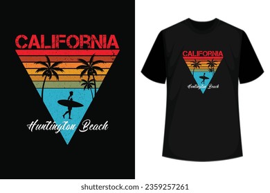 Huntington Beach Surfing Vintage Orange County California T-Shirt