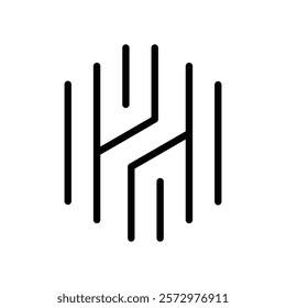 Huntingtone icon flat editable icon mark
