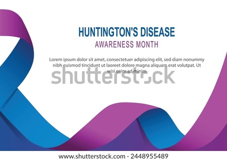 Huntingtons Disease Awareness Month background. Vector illustration.