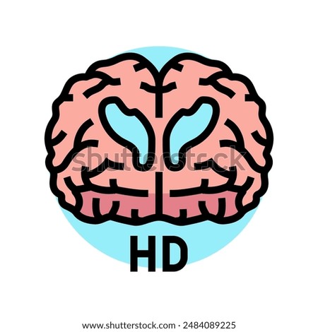 huntingtons disease color icon vector. huntingtons disease sign. isolated symbol illustration