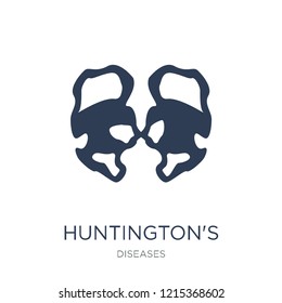 Huntington's disease icon. Trendy flat vector Huntington's disease icon on white background from Diseases collection, vector illustration can be use for web and mobile, eps10