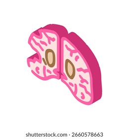 Icono isométrico de la enfermedad de Huntingtons. Vector de la enfermedad de Huntingtons. ilustración aislada del símbolo