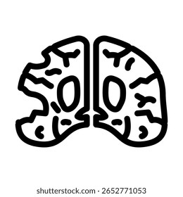 huntingtons disease line icon vector. huntingtons disease sign. isolated contour symbol black illustration