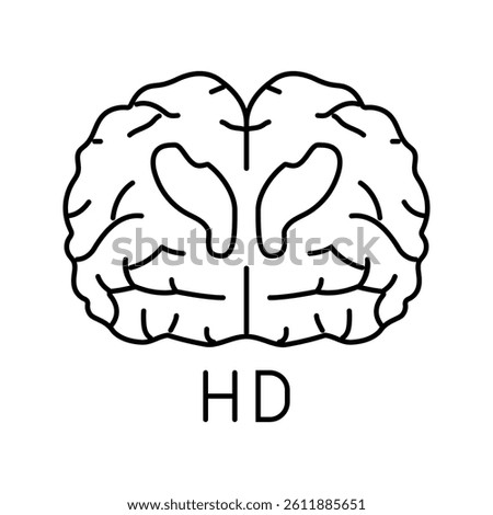 huntingtons disease line icon vector. huntingtons disease sign. isolated contour symbol black illustration