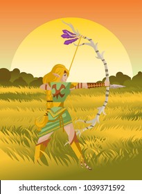 huntress ranger elf with bow