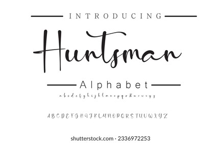 Huntsman Signature Font Calligraphy Logotype Script Font Type Font lettering handwritten