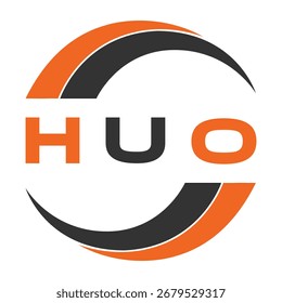HUO letter design. HUO letter technology logo design. HUO Monogram logo design for an entrepreneur and business
