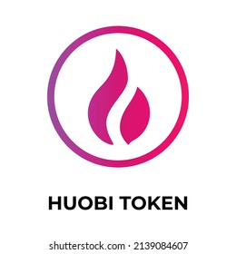 Huobi Token Cryptocurrency icon. HT token symbol. Cryptocurrency vector icon. Flat Vector illustration - Vector