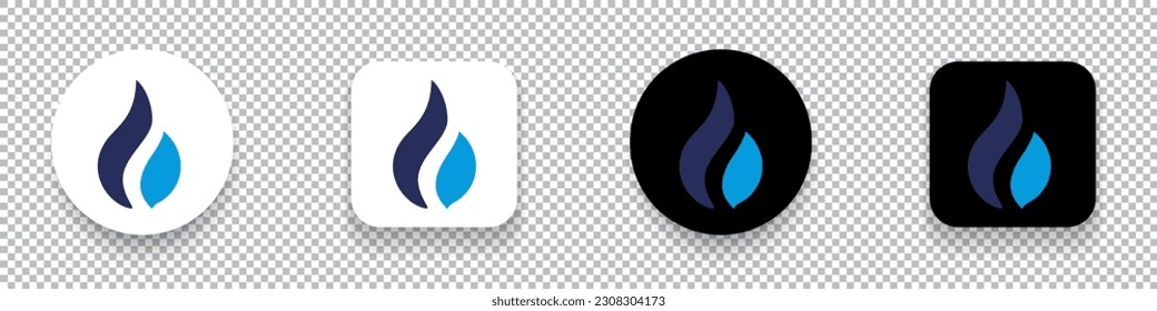 Huobi Token (HT)  crypto currency logo symbol set isolated on transparent background vector