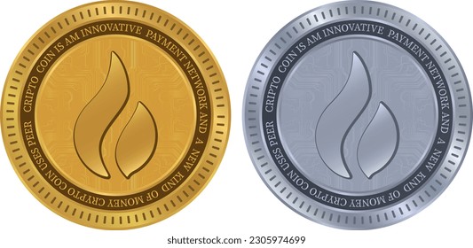 huobi token-ht virtual currency logo. vector illustrations. 3d illustrations.