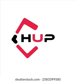 HUP creative minimalist letter logo. HUP unique vector initials alphabet letter logo design
